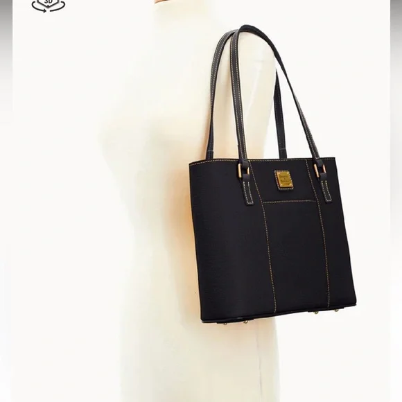 Brand new!! Dooney & Bourke small Lexington tote in black in bag w/ dust bag - Picture 4 of 11